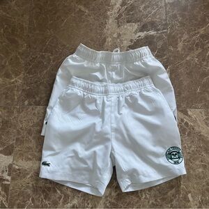 White Lacoste Tennis Shorts